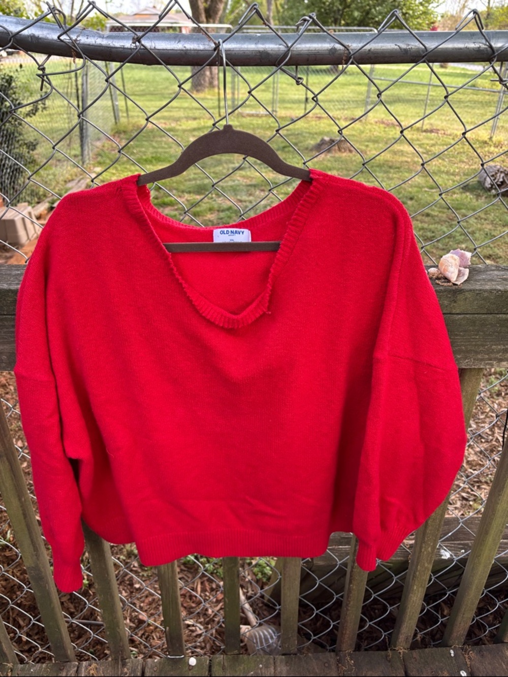 Old Navy Red Scoop-Neck Junior’s Sweater
